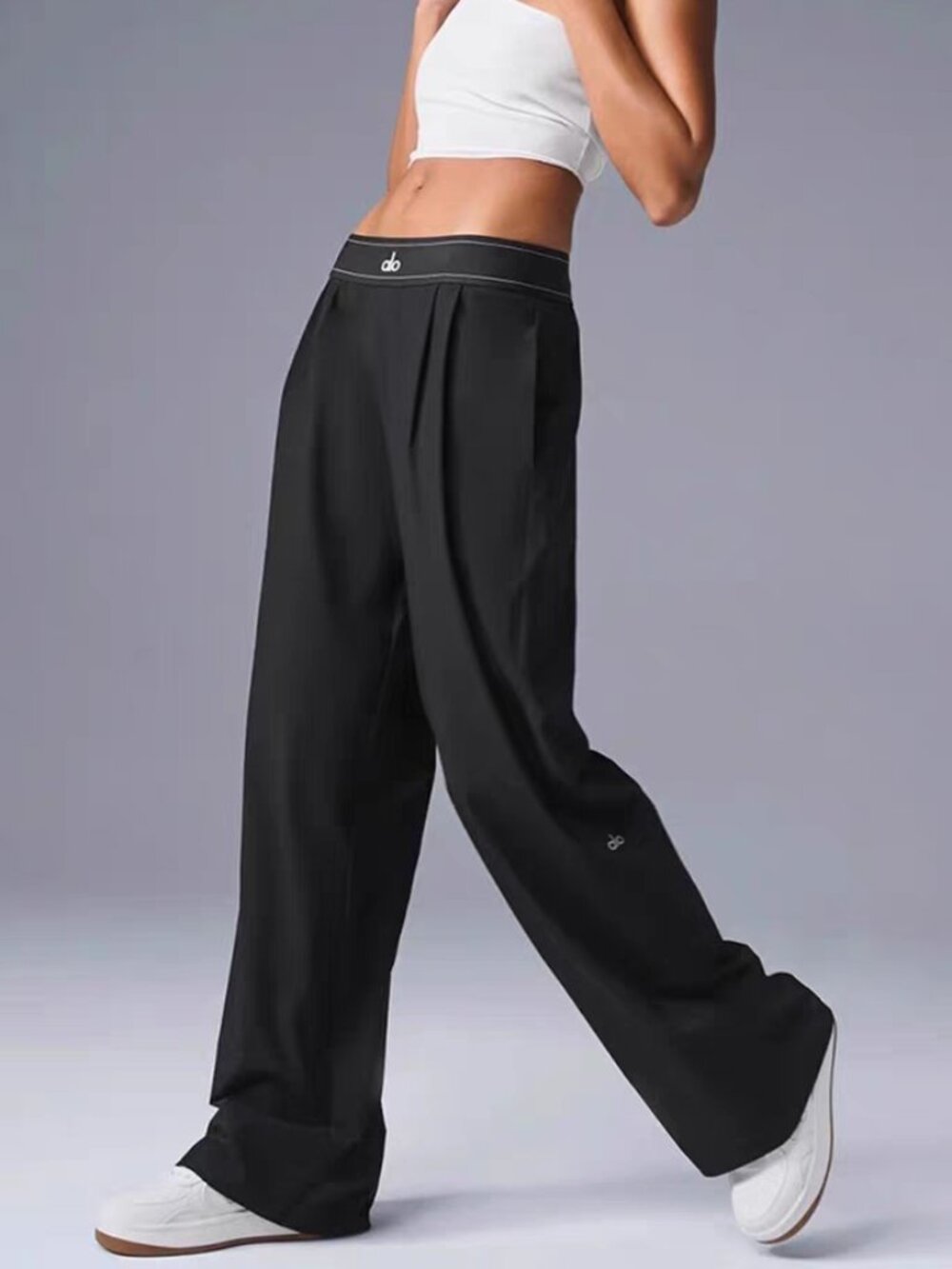 High Quality Alo Yoga Black Suit Up Trouser Casual Daily Pants (Regular NWT)💞💞
